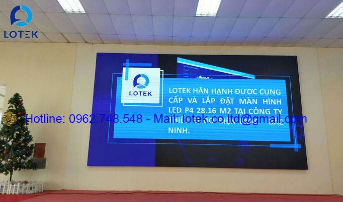 MÀN HÌNH LED P4-28.16M2 TẠI CÔNG TY EMIC BẮC NINH 1