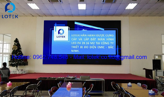 MÀN HÌNH LED P4-28.16M2 TẠI CÔNG TY EMIC BẮC NINH 2