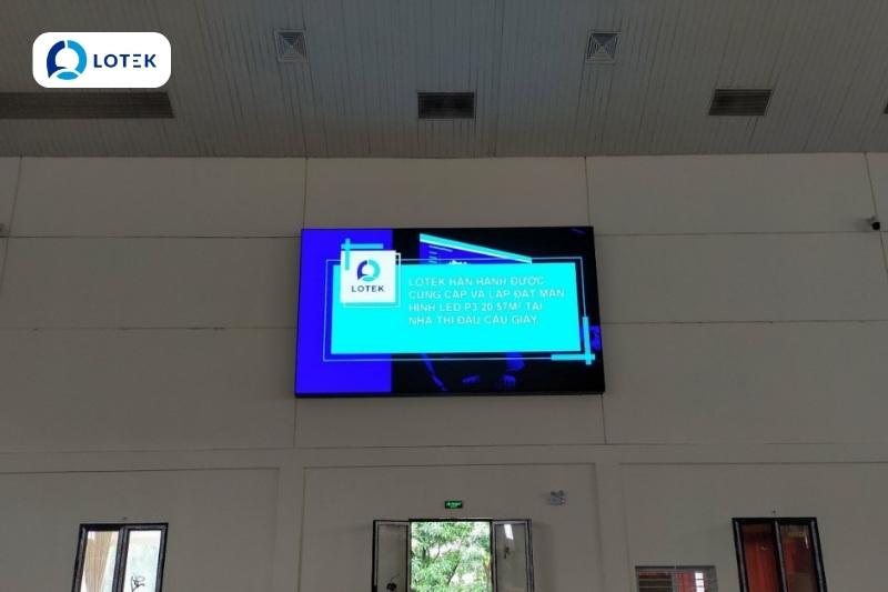 LẮP ĐẶT MÀN HÌNH LED TẠI NHÀ THI ĐẤU QUẬN CẦU GIẤY 1