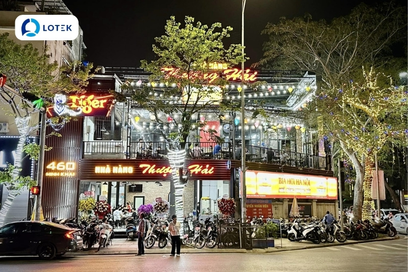 LẮP ĐẶT MÀN HÌNH LED NHÀ HÀNG THƯỢNG HẢI 460 MINH KHAI 1