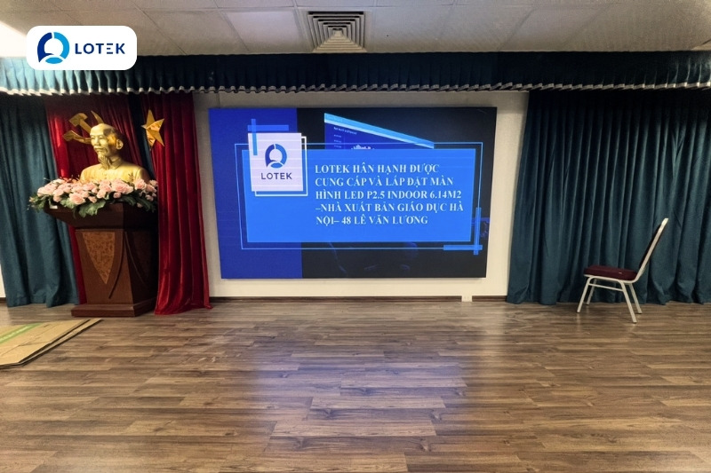 LẮP ĐẶT MÀN HÌNH LED P2.5 INDOOR CÔNG TY CỔ PHẦN DỊCH VỤ XUẤT BẢN GIÁO DỤC HÀ NỘI 1
