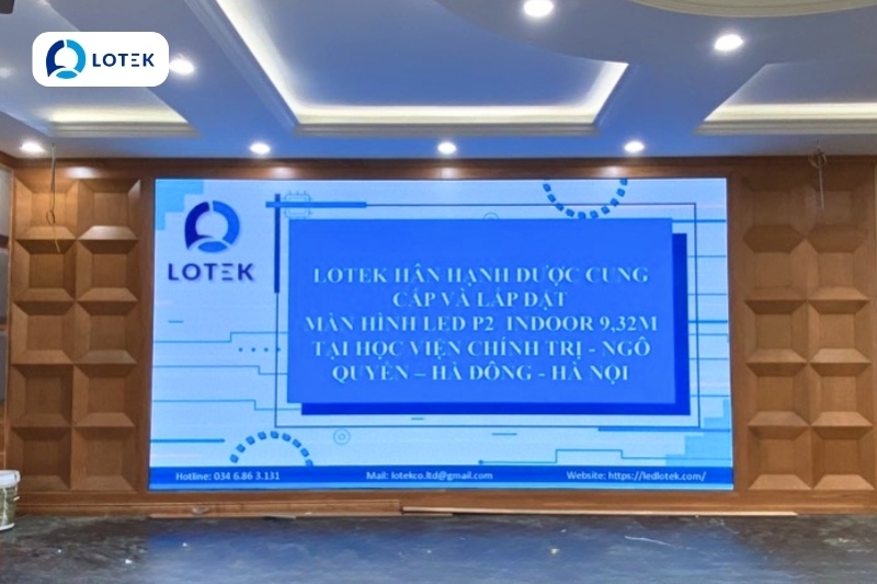 LẮP ĐẶT MÀN HÌNH LED P2 INDOOR - HỌC VIỆN CHÍNH TRỊ BỘ QUỐC PHÒNG 1