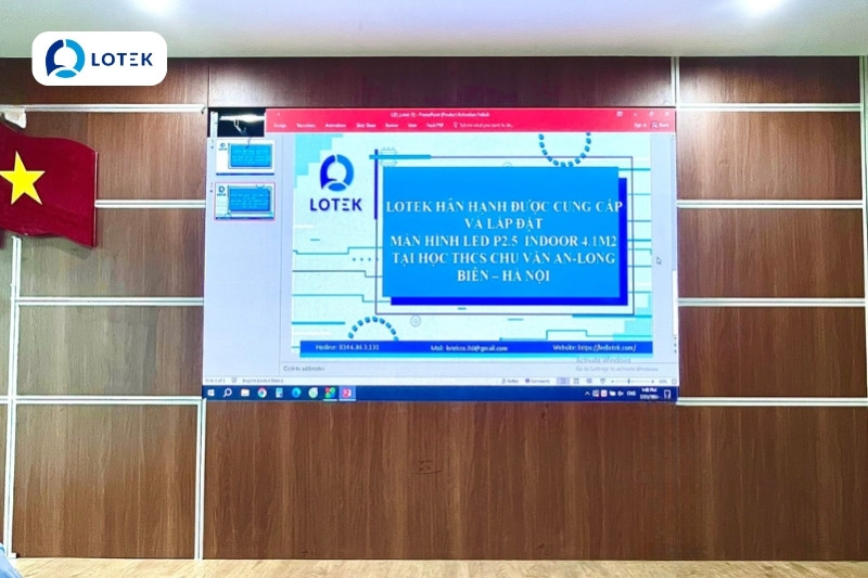 LẮP ĐẶT MÀN HÌNH LED P2.5 INDOOR - THCS CHU VĂN AN 1