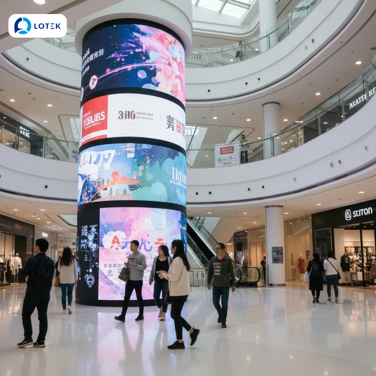 Màn hình LED P3.076 uốn dẻo trong nhà