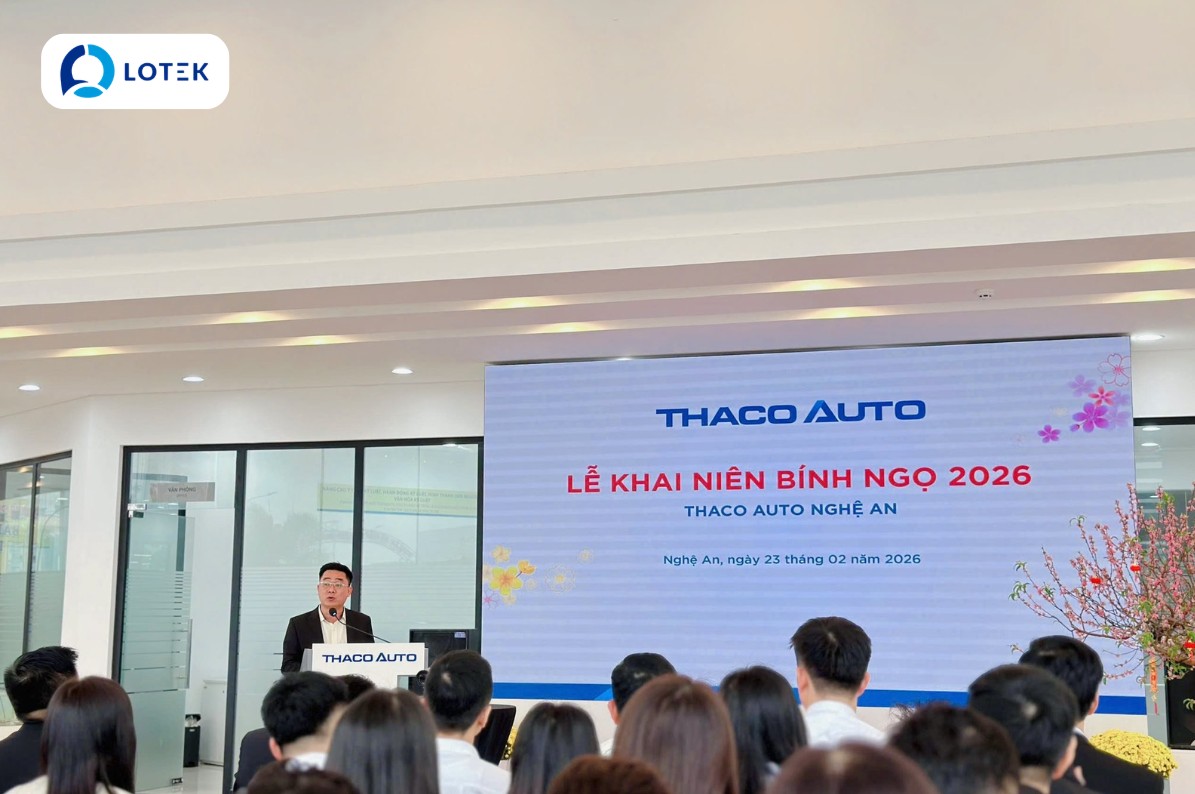 Lắp đặt màn hình LED P2 Indoor tại THACO Nghệ An 1