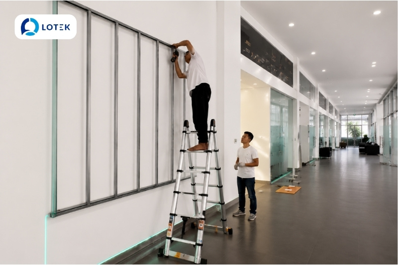Lắp đặt màn hình LED P2 indoor Thaco Auto Cần Thơ 2