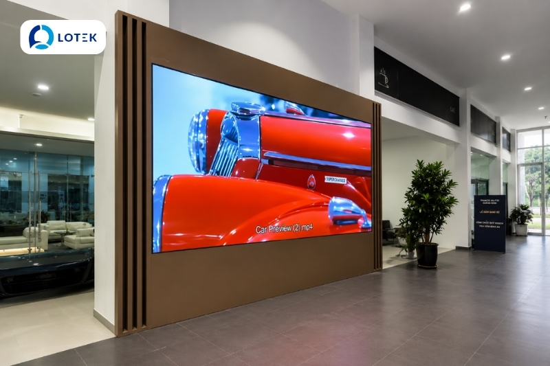 Lắp đặt màn hình LED P2 indoor Thaco Auto Cần Thơ 4