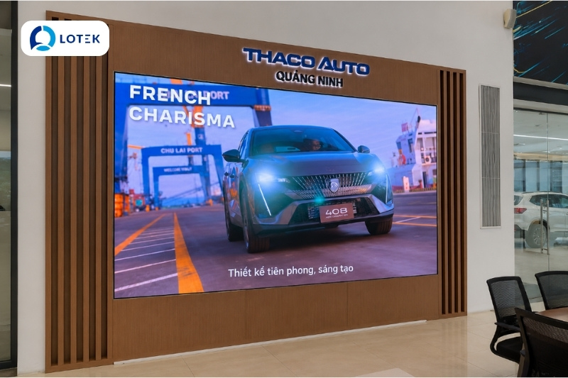 Lắp đặt màn hình LED P2 indoor Thaco Auto Quảng Ninh 5