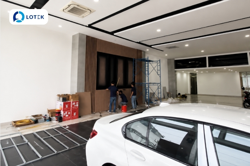 Lắp đặt màn hình LED P2 indoor Thaco Long Xuyên An Giang 1