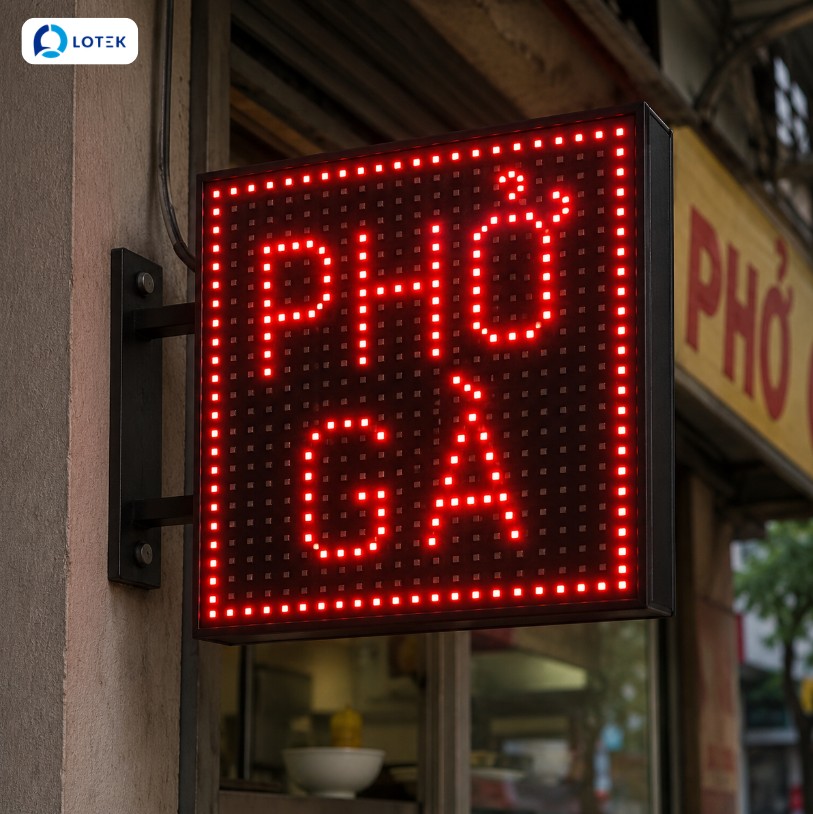 Màn hình LED ma trận P10 màu đỏ outdoor